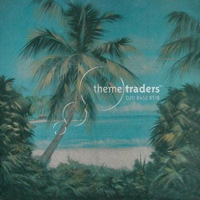 Tropical Caribbean beach Backdrop | Theme Traders