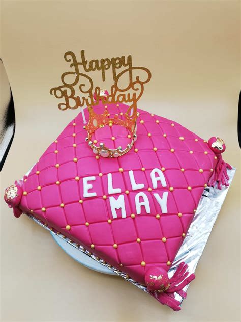 Birthday Cake - Tiara Cushion Cake - Cakes and Balloons by Debbie