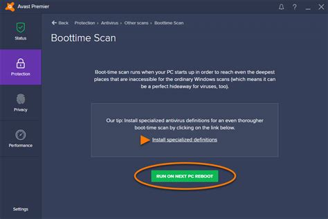 How To Do Boot Scan In Avast