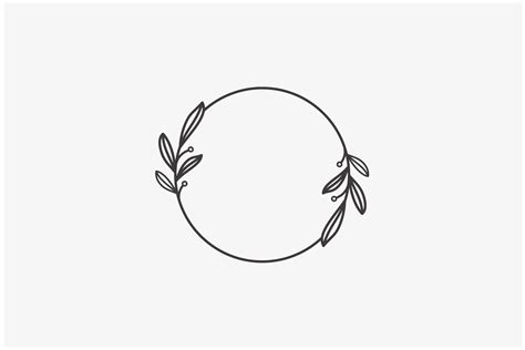 Circle Floral Frame Logo Vector Design Graphic by sore88 · Creative Fabrica