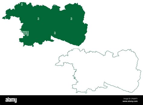 Pathanamthitta district (Kerala State, Republic of India) map vector ...