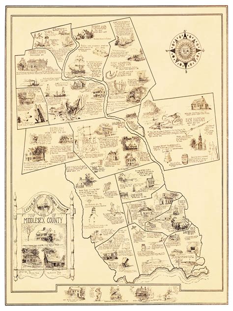 Historical map of Middlesex County, Connecticut - KNOWOL