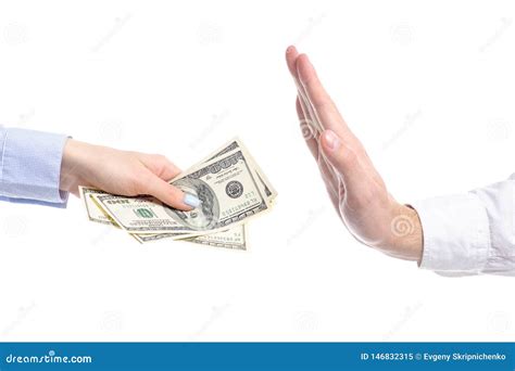 Hand Give Money Bribe Corruption Failure Dollars To Hand Stock Image ...