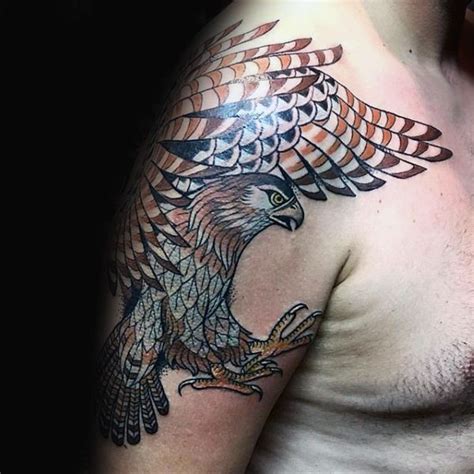 37 Falcon Tattoos With Majestic Meanings - TattoosWin | Falcon tattoo ...