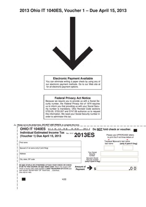 Fillable Form It 1040es - Individual Estimated Income Tax - 2013 ...