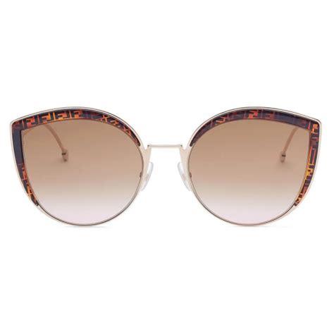 Fendi - F is Fendi - Cat-Eye Oversize Sunglasses - Brown - Sunglasses ...