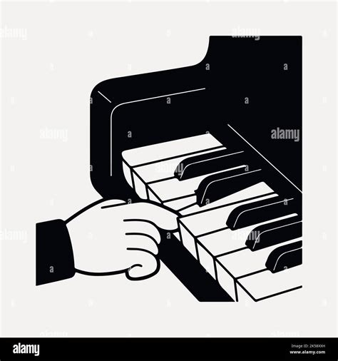 Hand playing piano drawing, music illustration vector Stock Vector Image & Art - Alamy