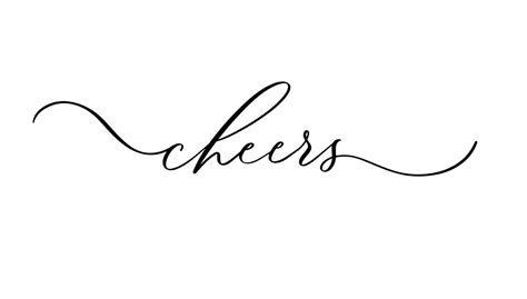 Cheers lettering text inscription banner. 18975782 Vector Art at Vecteezy