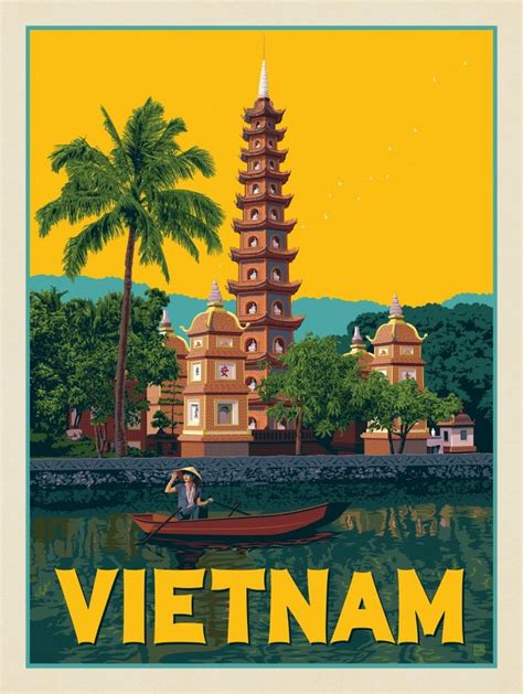 Vietnam: Hanoi | Anderson Design Group | Travel poster design, Travel posters, Vintage travel ...