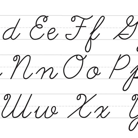 cursive alphabet capital and small – AlphabetWorksheetsFree.com