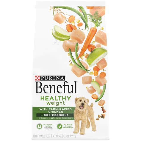 Purina Beneful Healthy Weight Dry Dog Food With Farm-Raised Chicken, 3.5 lb. Bag - Walmart.com