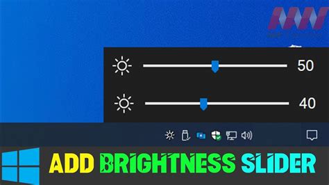 How to Add a Brightness Slider in Windows 10 - YouTube