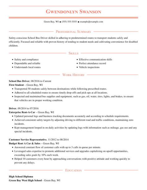 Professional Driving Resume Examples for 2021 | LiveCareer