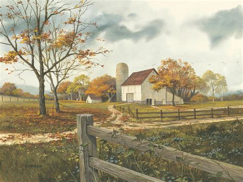 Autumn Barn Painting by Michael Humphries | Pixels