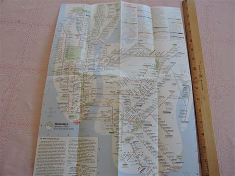 Vintage 1990 New York City Subway Map TRAVELER RARE EDITION BROOKLYN BRONX ! | #1820994643