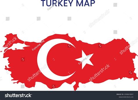 High Detailed Map Turkey Outline Map Stock Vector (Royalty Free ...