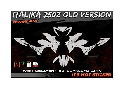 ITALIKA 250 Z OLD VERSION 250Z template vector 1/1 real scale EPS PDF CDR | eBay