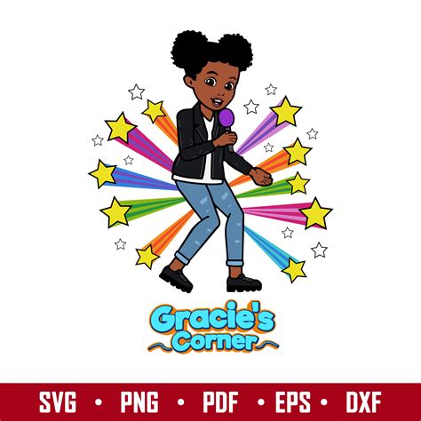 Gracie's Corner Kids Song Svg, Gracie's Corner Girl Svg, Png - Inspire Uplift