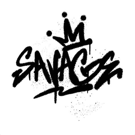 Graffiti spray paint Word Savage Isolated Vector Illustration 12104210 ...