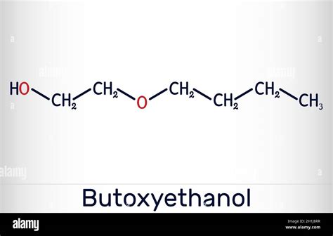 2-Butoxyethanol, butoxyethanol molecule. It is primary alcohol and ...