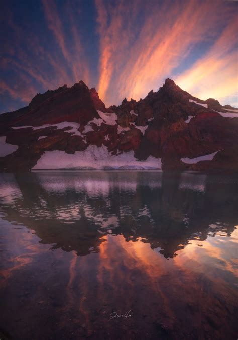 One fine evening in the Cascade Range in Oregon, The sky decided to put a little show on for who ...