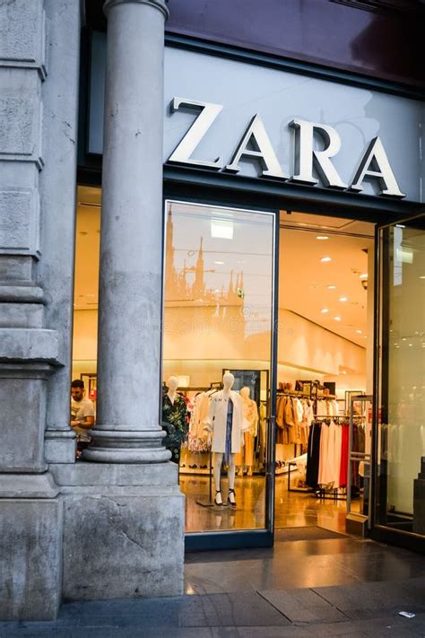 Zara fashion shop in Italy editorial stock image. Image of european ...