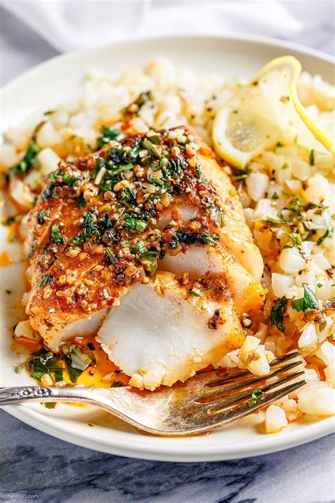 Lemon Garlic Butter Baked Cod Fillets | Cod fish recipes, Fish recipes healthy, Fish dinner recipes