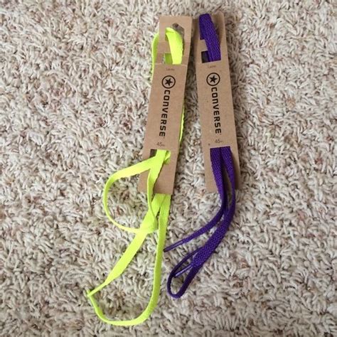 Converse Shoelaces in Dark Purple & Neon Green Converse Shoelaces in ...