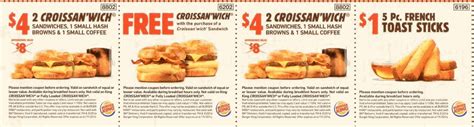 Burger King Breakfast Printable Coupons -December – Januar