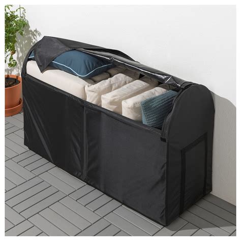 TOSTERÖ Storage box, outdoor - black - IKEA Outdoor Storage Boxes, Patio Storage, Outside ...