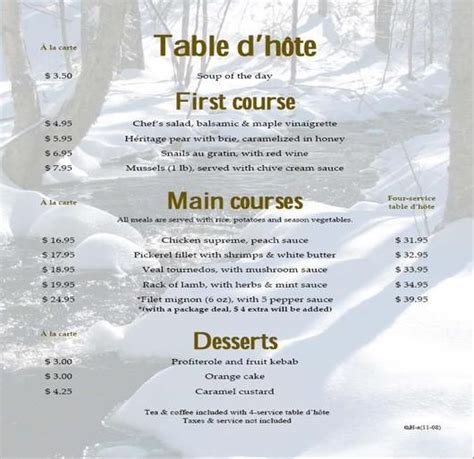 maple tree cafe menu - Suanne Wicks