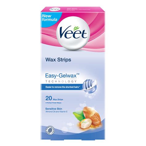 Veet® Wax Strips With Easy Grip™ - Legs & Body – Sensitive Skin