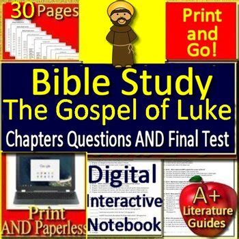 The Gospel of Luke Bible Study Digital Learning Complete Unit Book of Luke