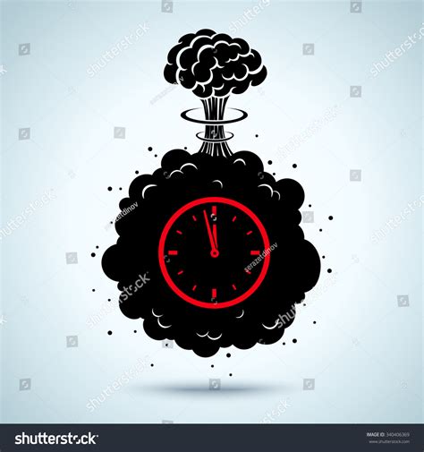 Vector Illustration Bomb Timer Stock Vector (Royalty Free) 340406369 ...