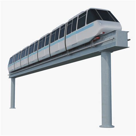 3d model of monorail rail