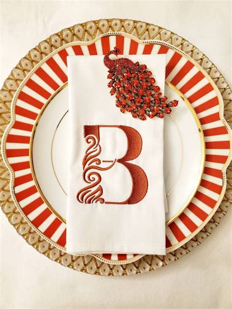 Embroidered Monogram Letter B, Embroidery Font Design File, Machine Embroidery Design, Wedding ...