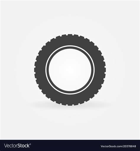 Car tire icon tyre symbol or logo element Vector Image