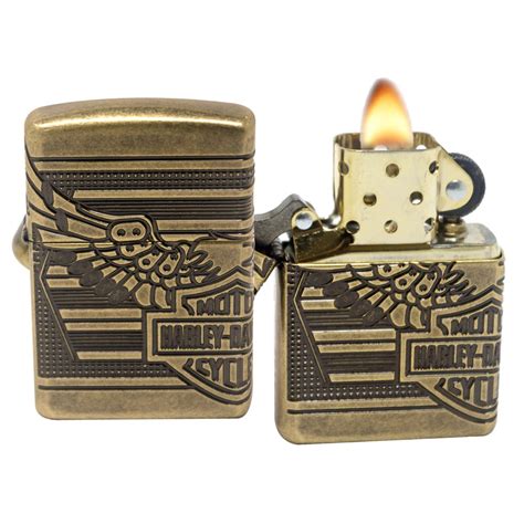 Zippo Lighter 29898 Harley Davidson 2019 Collectible Antique Brass ...