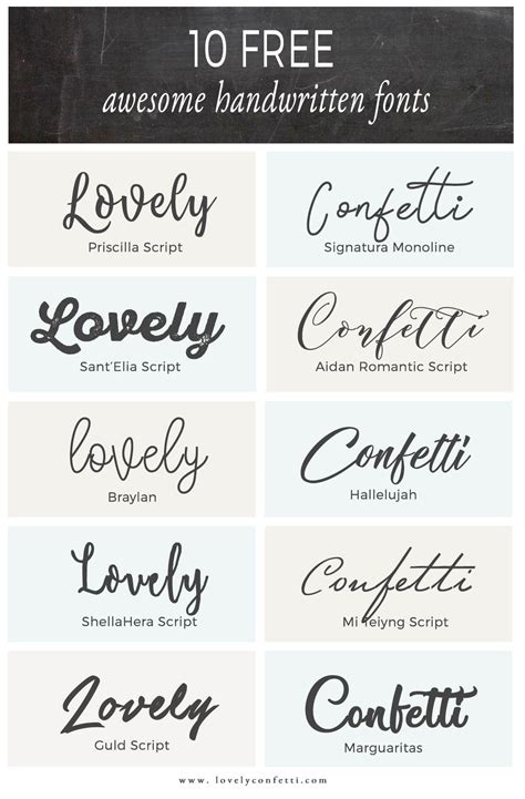 10 Free Handwritten Fonts for Creative Projects