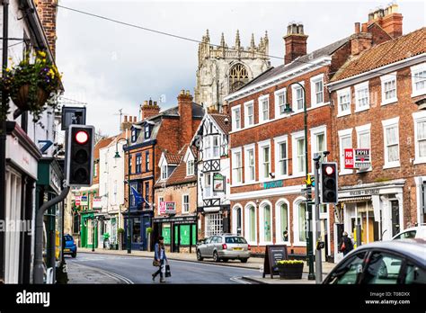 Beverley town centre, center, shops, shoppers, stores outside main ...