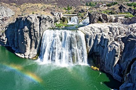 Rainbow from Shoshone Falls of Snake River near Twin Falls-Idaho ...