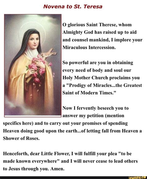 novena prayer to st. therese the little flower - Seriously Column Slideshow