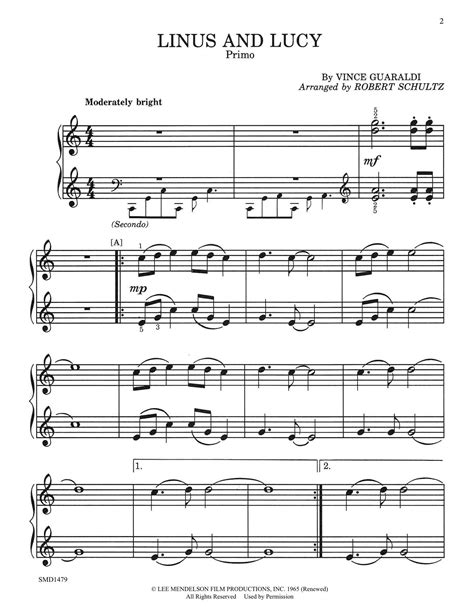 Free Printable Linus And Lucy Sheet Music Easy - Linus And Lucy Sheet Music | Vince Guaraldi ...