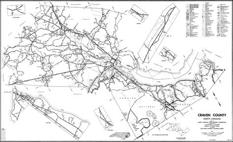 1962 Road Map of Craven County, North Carolina