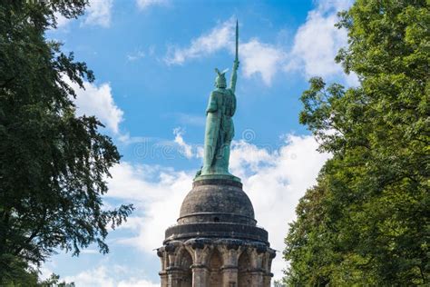 Hermann Monument in the Teutoburg Forest in Germany. Stock Photo ...