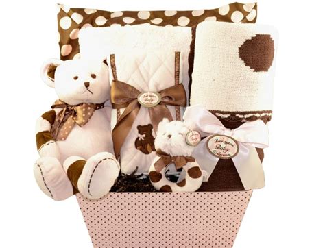 Girl's Posh Dots Deluxe Baby Gift Basket Pink | Baby girl gift baskets ...