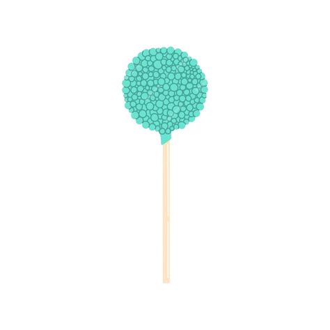 Premium Vector | Chocolate cake lollipop sprinkles ball on stick