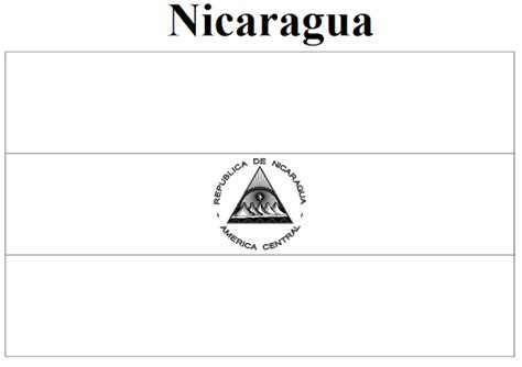 Nicaragua Flag Printable Coloring Page - ClaytonaxDuran