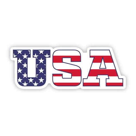 "USA" Sticker - American Flag – Big Moods