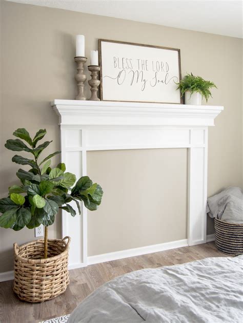 DIY Faux Fireplace Mantel Tutorial | Faux fireplace diy, Faux fireplace mantels, Faux fireplace